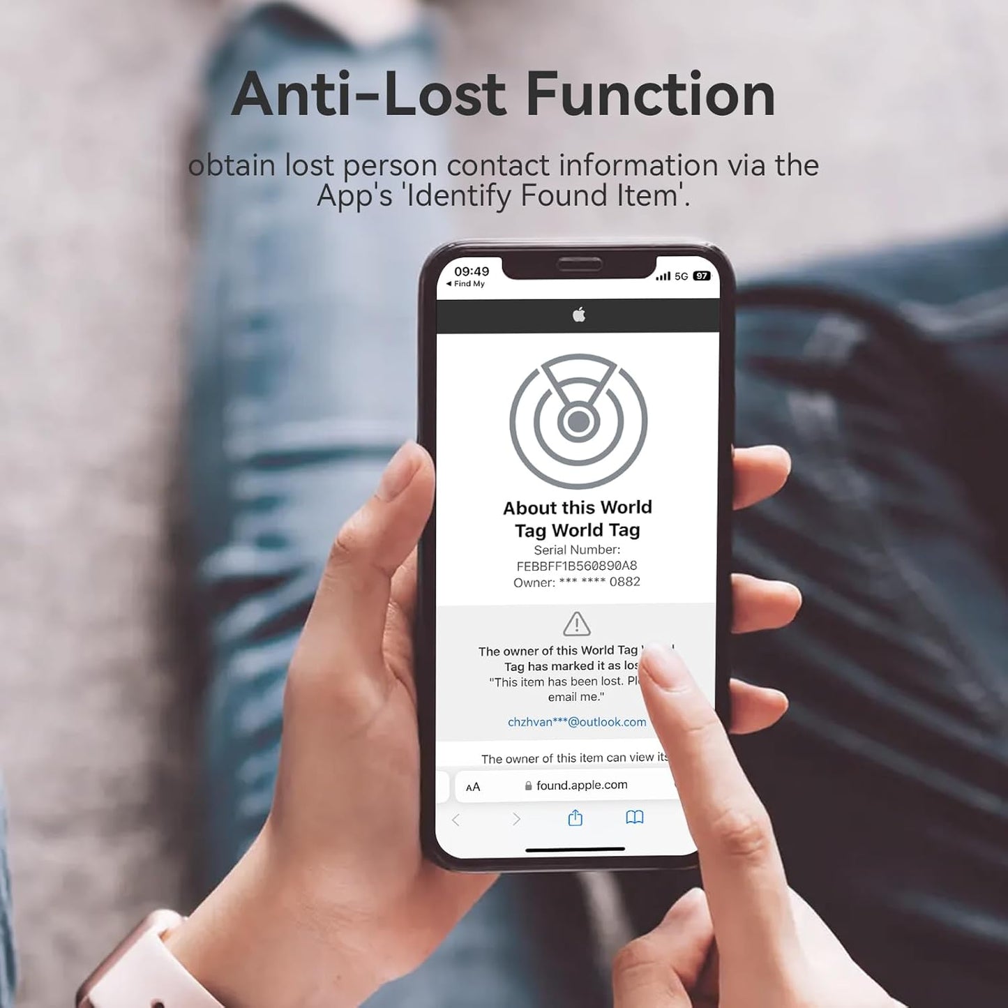 Luggage Tracker, Key Finder Tag 4 Pack Air Tracker, Works with Apple Find My (Ios Only), Water-Resistant, Bluetooth Item Finder for Bags, Luggage, Backpack,Replaceable Battery