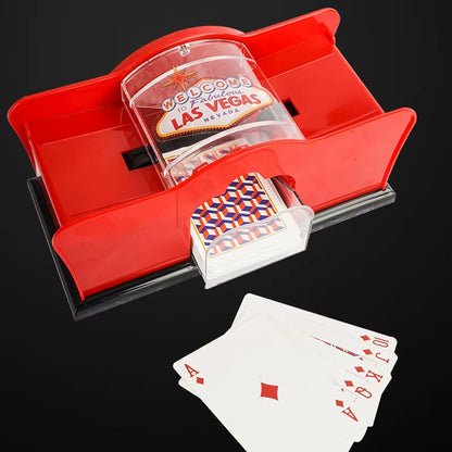 Manual Card Shuffler 2 Deck with Hand Crank, Card Shuffler for Blackjack, Poker, Playing Card Dealer Machine Manual