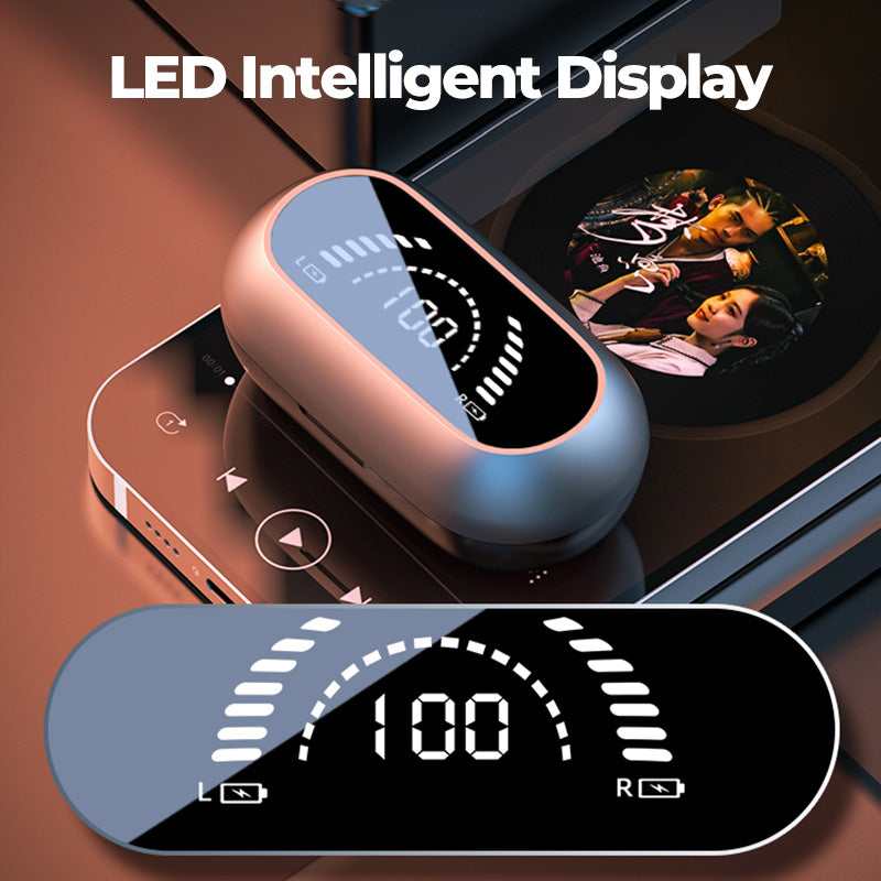 Ear Clip Bone Conduction Headphone Bluetooth-Compatible 5.2 HIFI Wireless Earphone Touch Handsfree Sports Noise Cancelling Headset with Mic