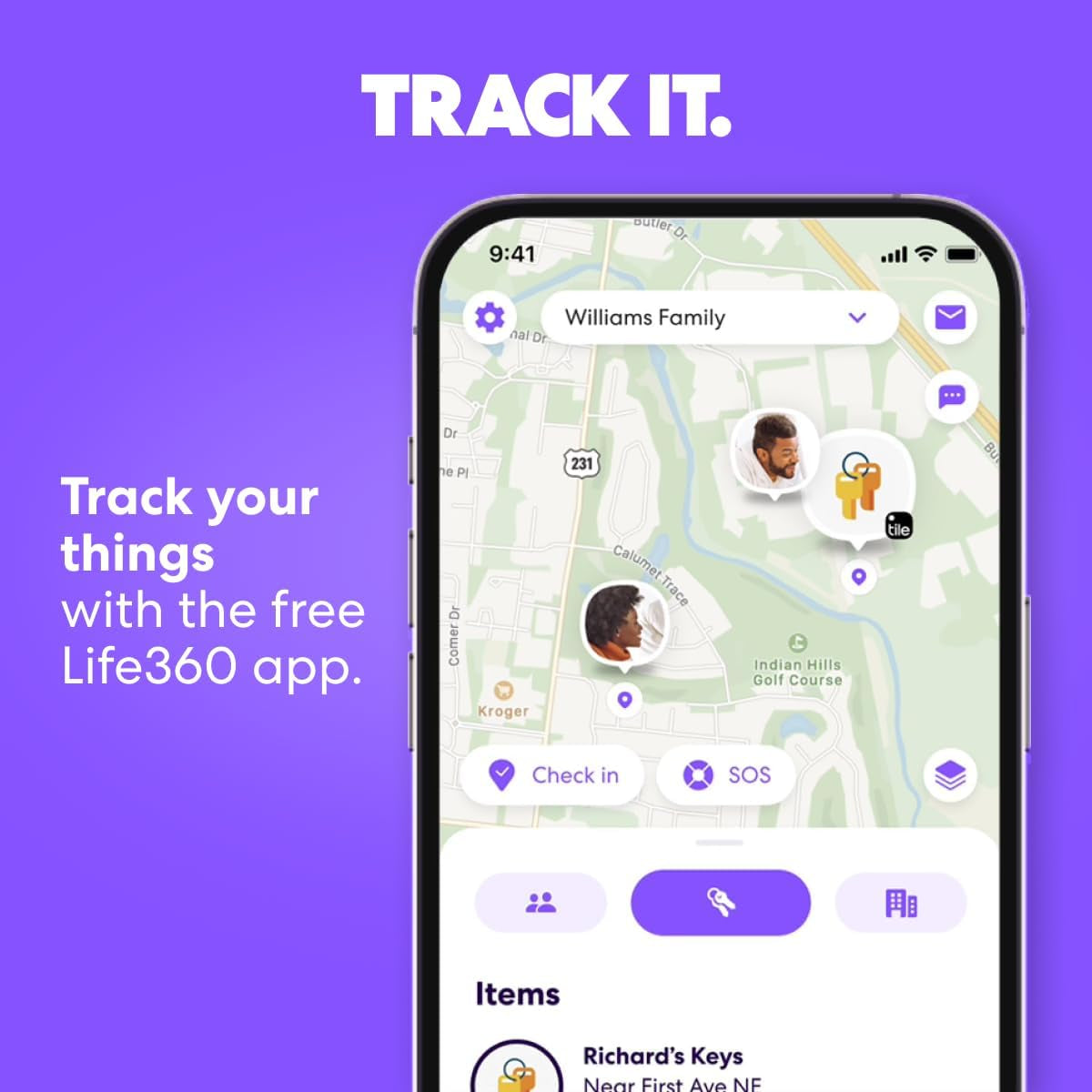 by Life360 Mate - Bluetooth Tracker, Keys Finder and Item Locator for Keys, Bags and More. Phone Finder. Both Ios and Android Compatible. 2-Pack (Black/White)
