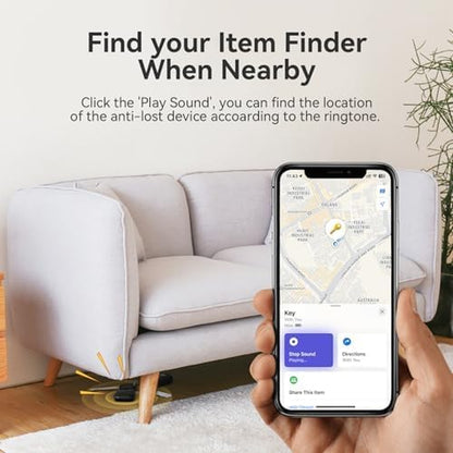 Luggage Tracker, Key Finder Tag 4 Pack Air Tracker, Works with Apple Find My (Ios Only), Water-Resistant, Bluetooth Item Finder for Bags, Luggage, Backpack,Replaceable Battery