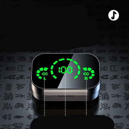 YD03 Wireless Bluetooth-Compatible Headset TWS Large Screen Smart Digital Display in Ear Breathing Light